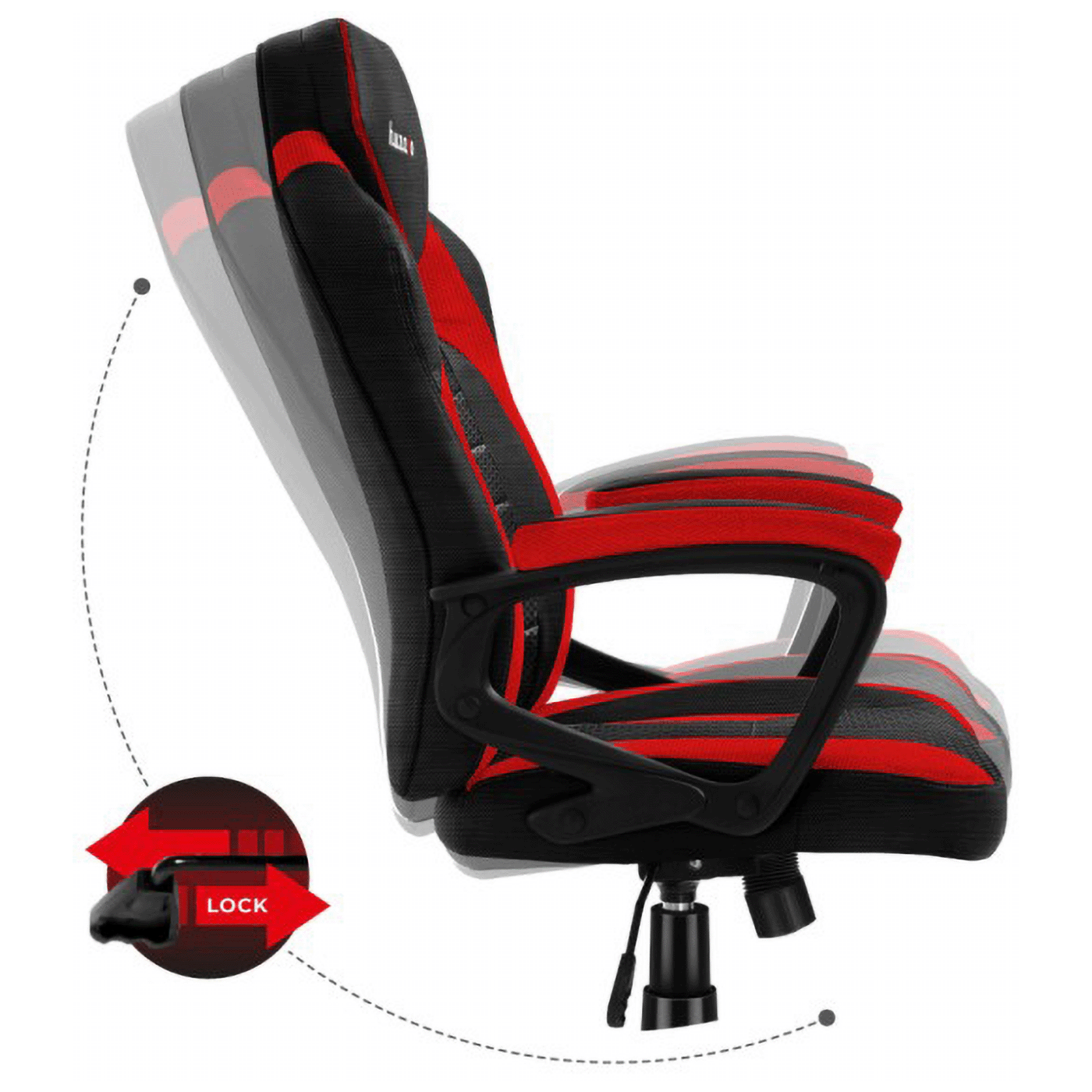 Huzaro Gaming stolica, crveno / crna - Force 2.5 Red Mesh