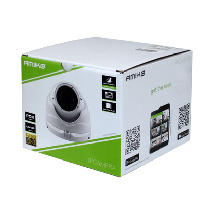 Amiko Home Kamera IP 4 MP, PoE, 1/3" , HD Lens Motorized 2,8 - 12mm - D30M400MF ZOOM POE