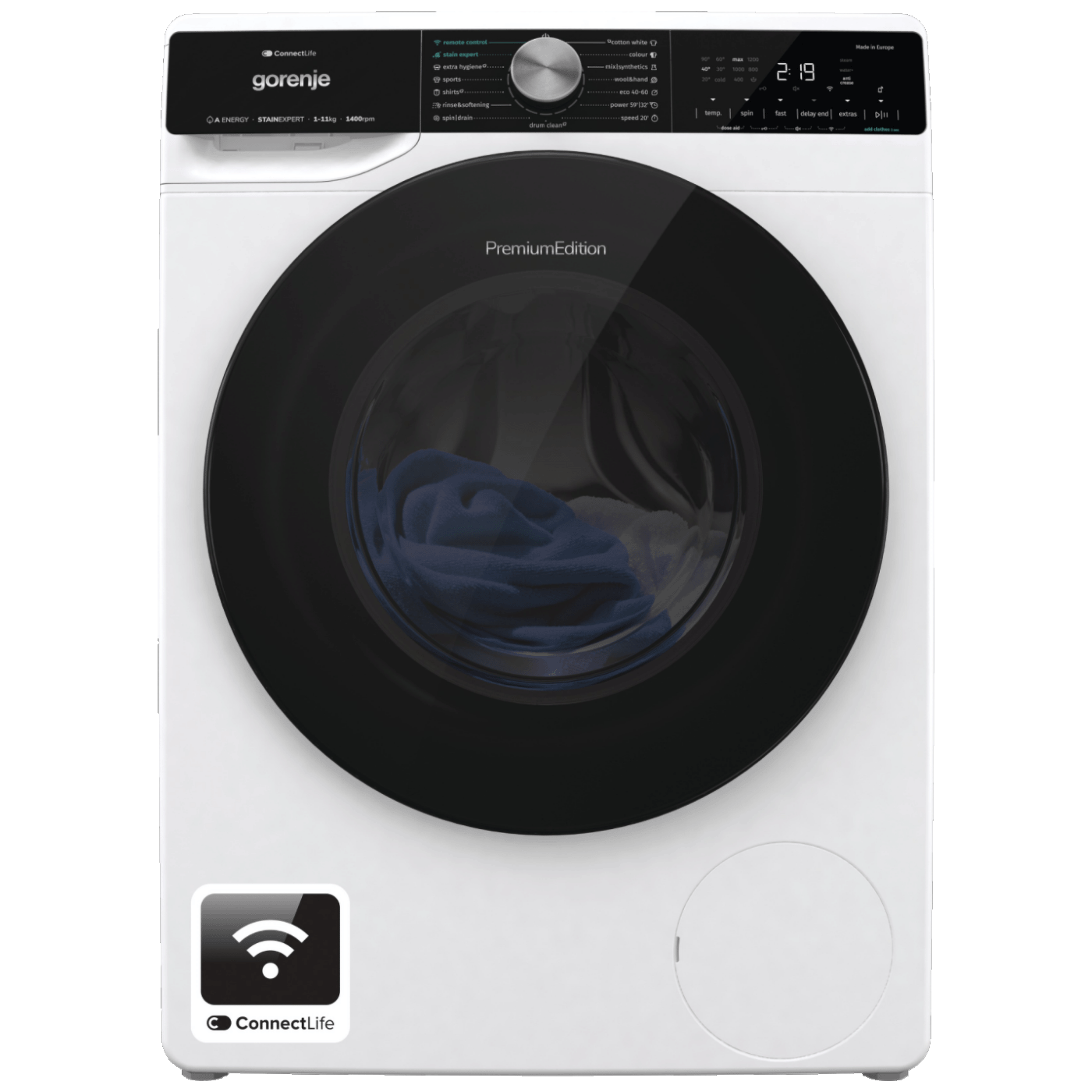 Gorenje Mašina za veš, 1400 obrtaja, 11 kg veša, WiFi, A - WNS114A3TWIFI