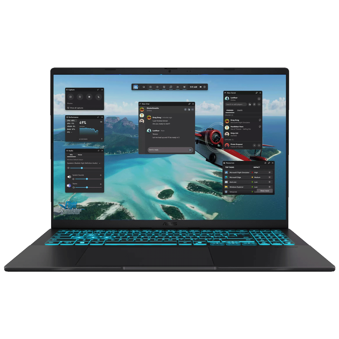 Asus Laptop 16", Intel Core 5 210H 2.2GHz, 16GB, SSD 1TB,RTX 4050 - VivoBook 16 V3607VU-RP201