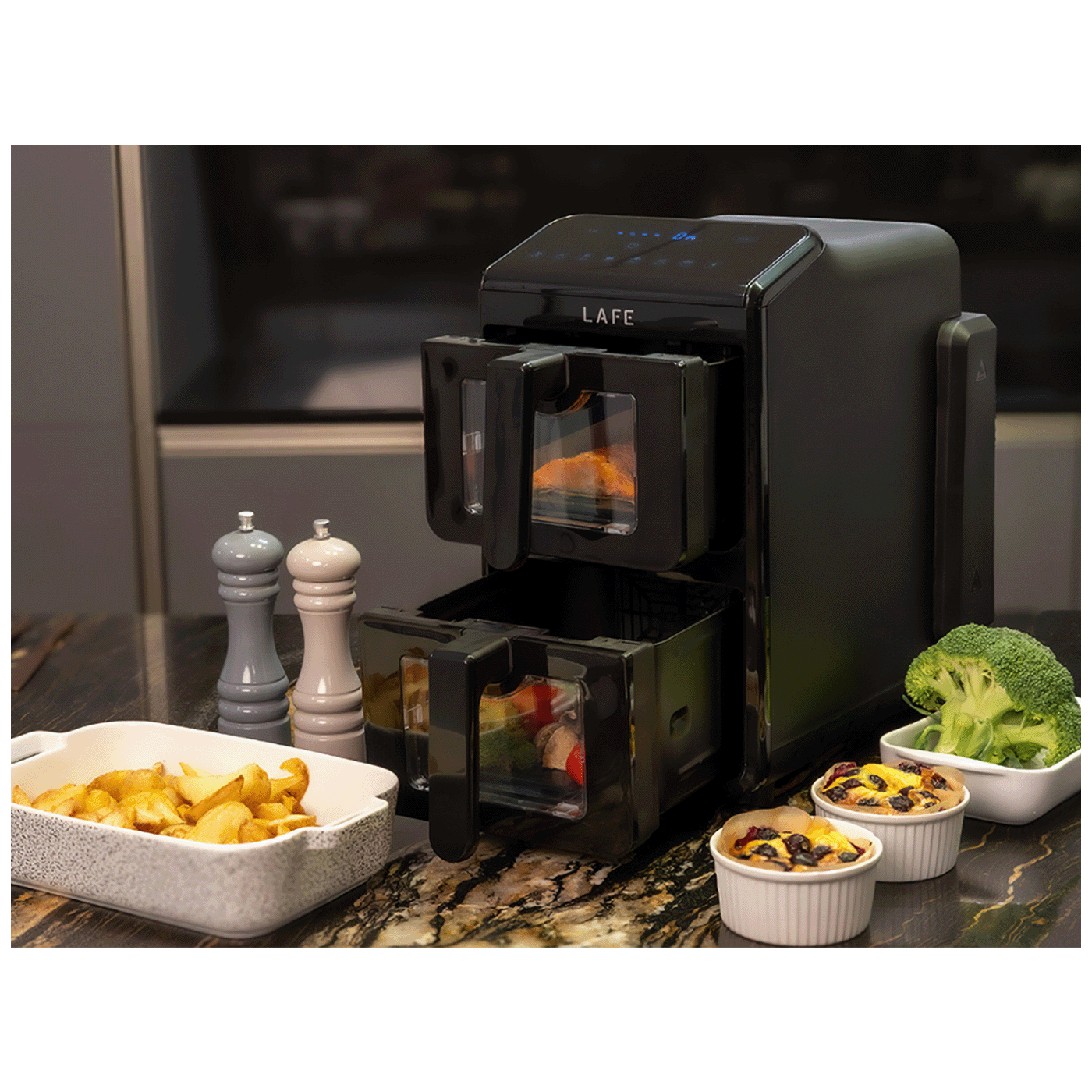 Lafe Friteza na vrući zrak, 2460W, Dual Zone, zapremina 10 lit. - Air Dual Fry 10 L