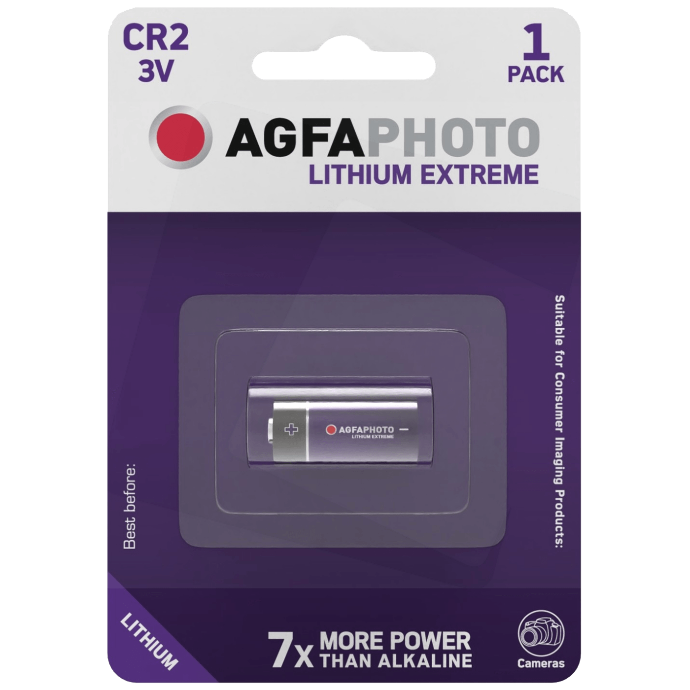 Agfa Baterija litijska CR2, 3V, blister pak. 1 komad - CR2 B1