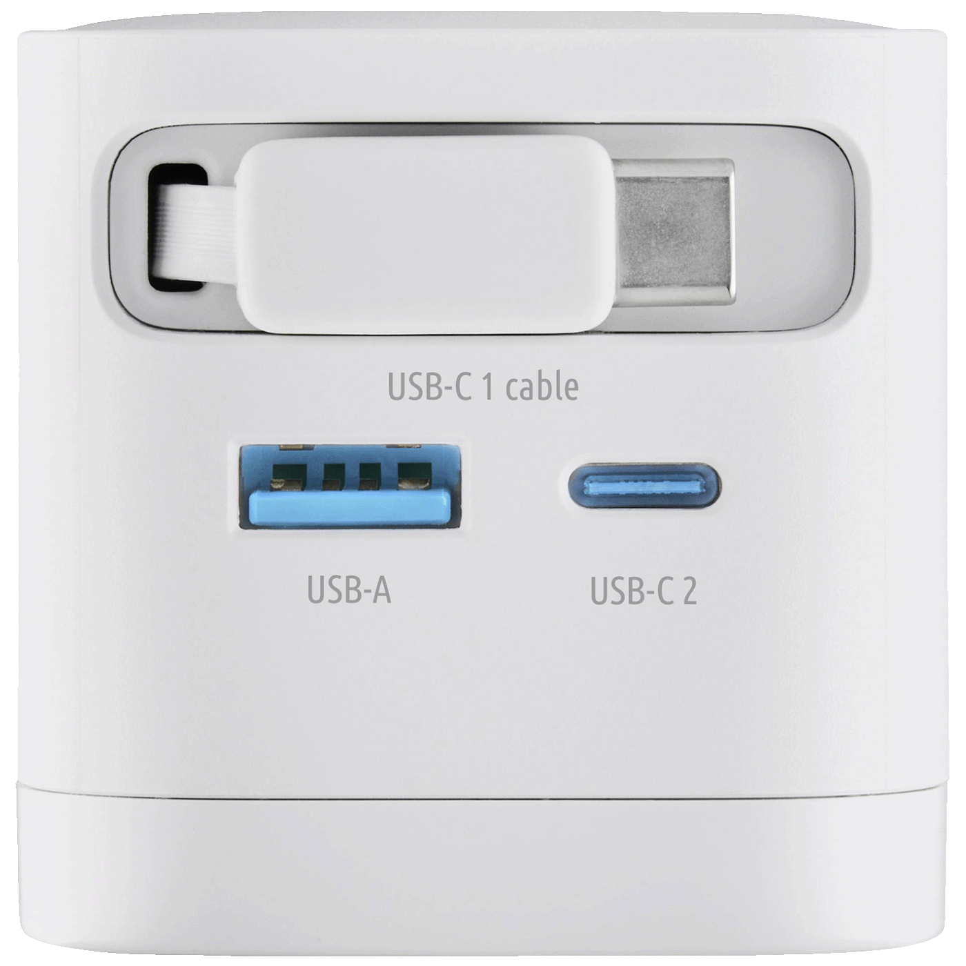 (Intenso) Punjač kučni sa type C kabelom, brzi, 1xUSB-A, 1xUCB-C, 65W - Power Adapter W65ACIC GaN White