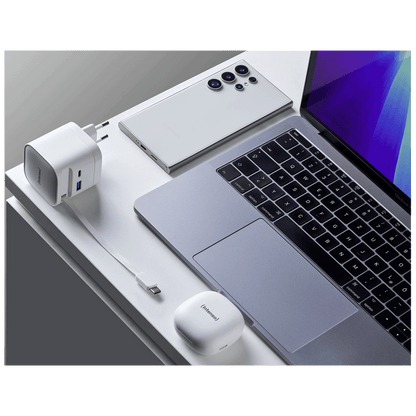 (Intenso) Punjač kučni sa type C kabelom, brzi, 1xUSB-A, 1xUCB-C, 65W - Power Adapter W65ACIC GaN White