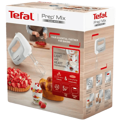 Tefal Ručni mikser, 450 W, 5 brzina + turbo, Prep'Mix - HT450B38