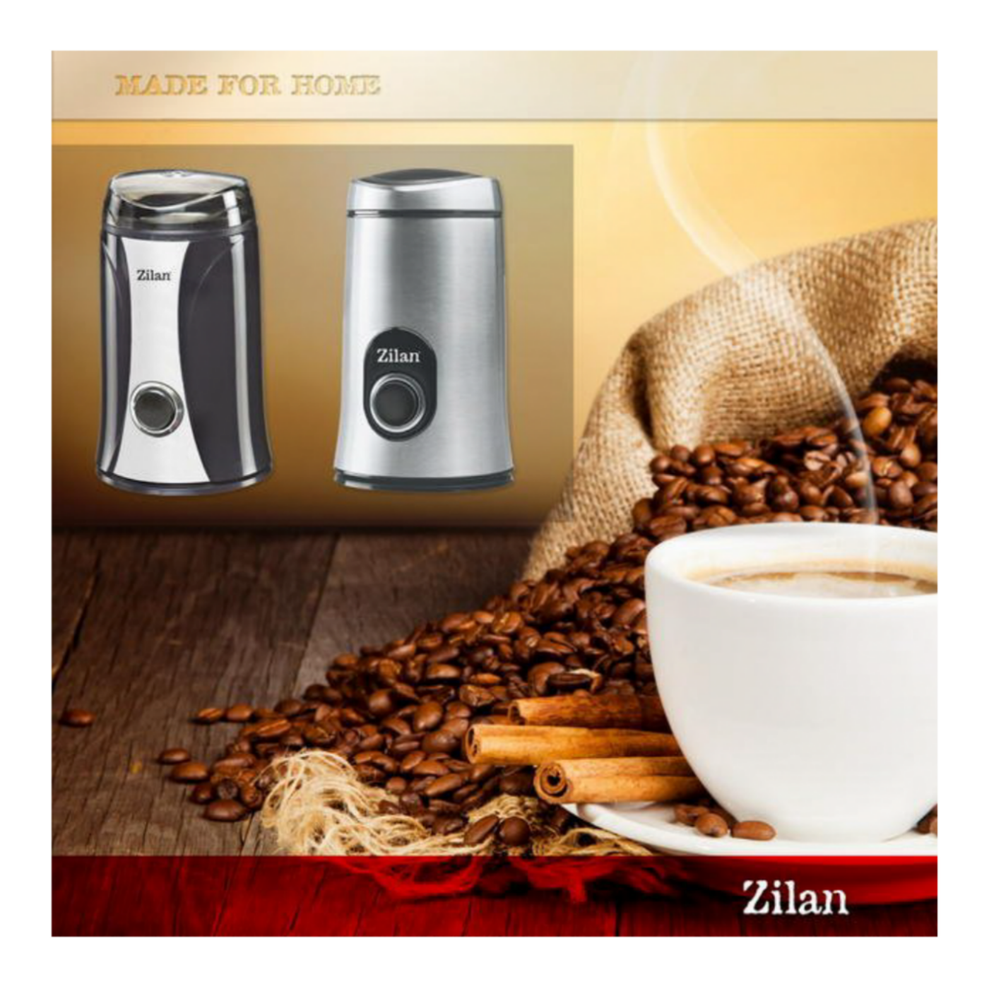 Zilan Mlin za kafu, spremnik 50 g., 150 W, INOX/crna - ZLN8013/BK