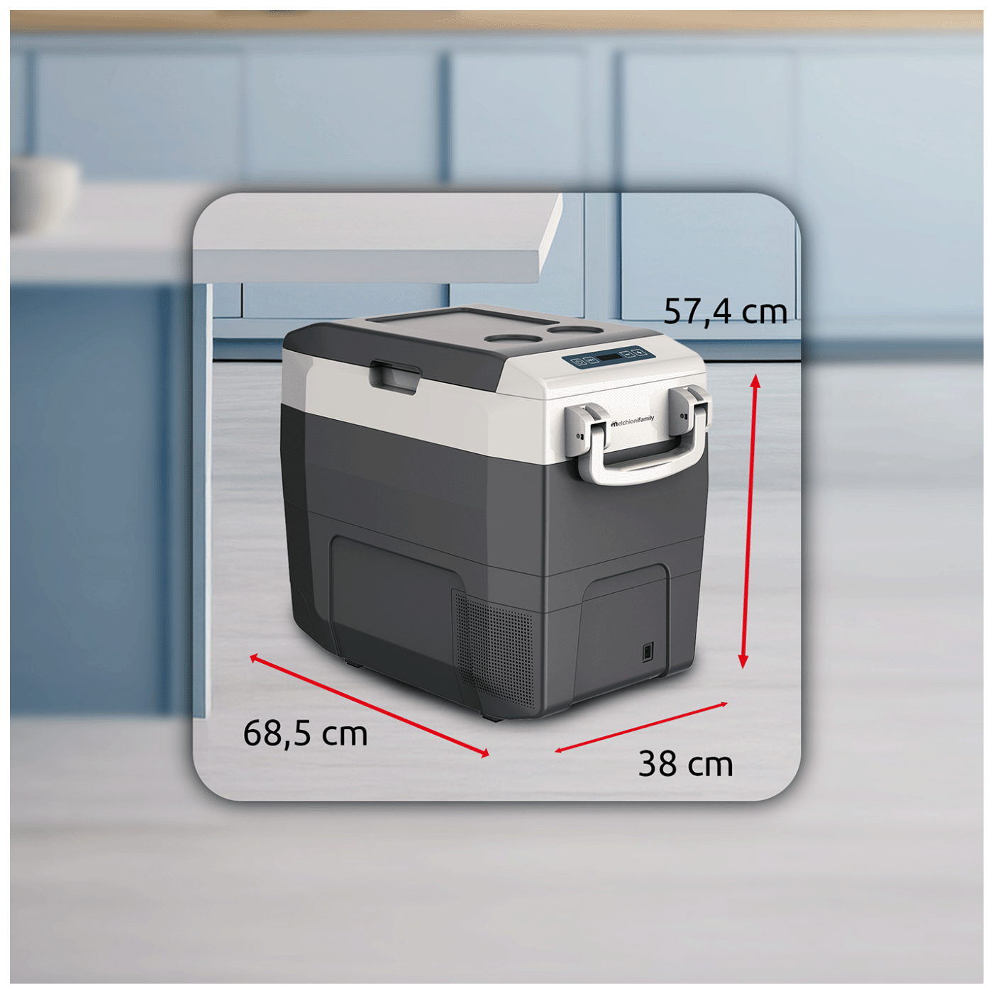 MELCHIONI family Frižider, prijenosni, kapacitet 46 lit., do -18 °C, 12V/220V - GLACIALE 50