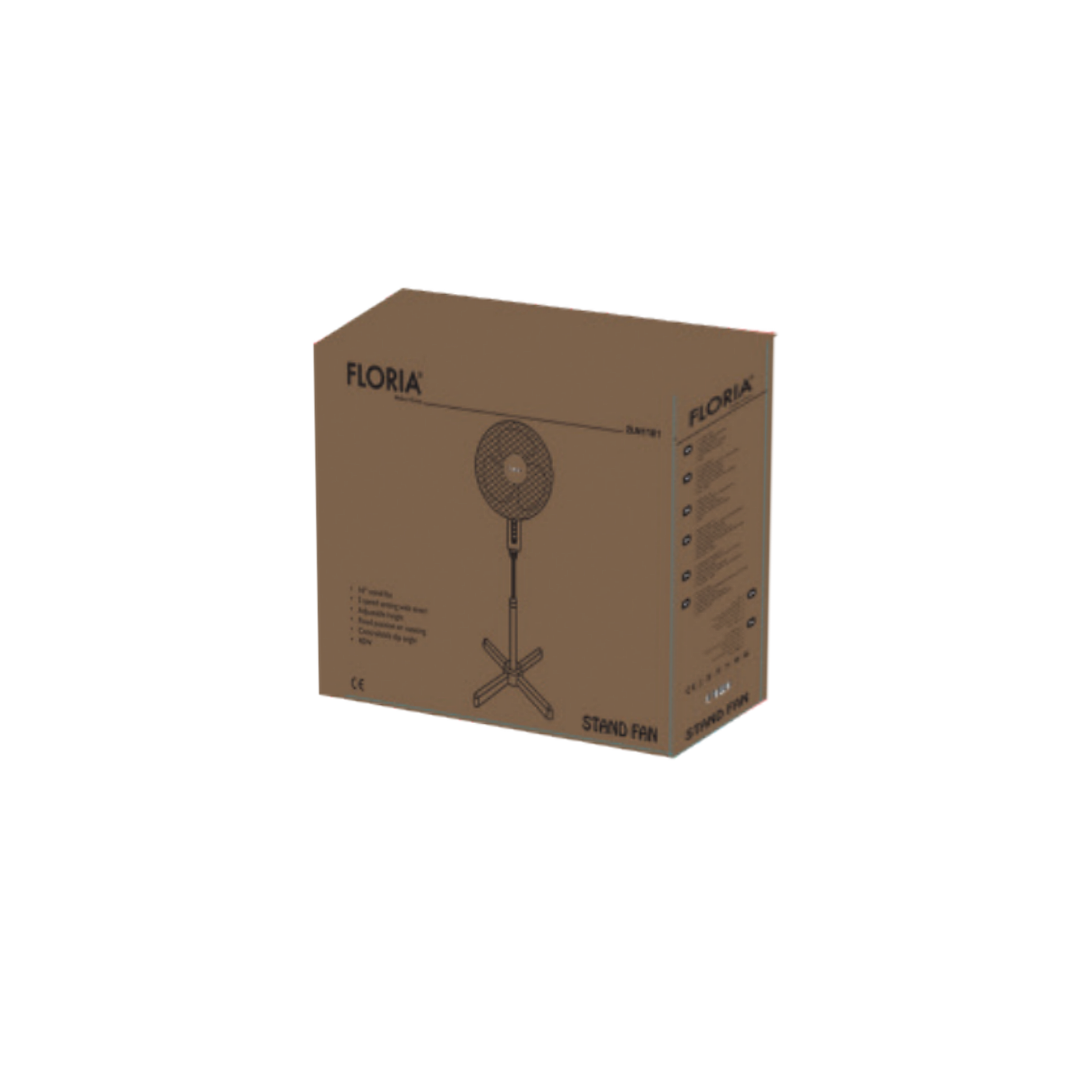 Floria Ventilator sa postoljem, promjer 40 cm, 40 W, crna - ZLN1181