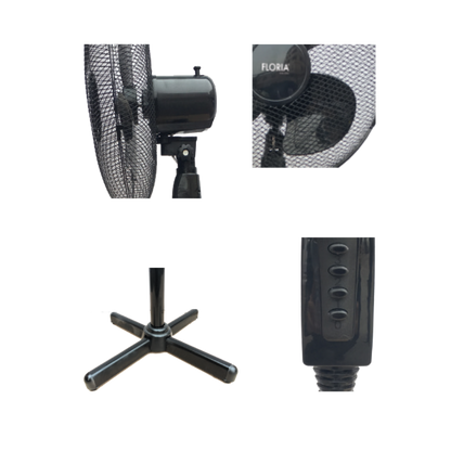 Floria Ventilator sa postoljem, promjer 40 cm, 40 W, crna - ZLN1181