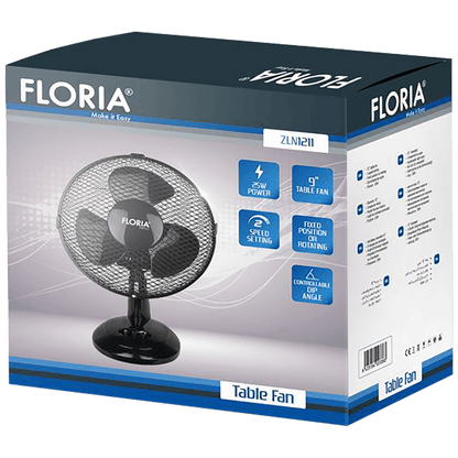 Floria Ventilator stolni, promjer 23 cm, 25 W, crni - ZLN1211
