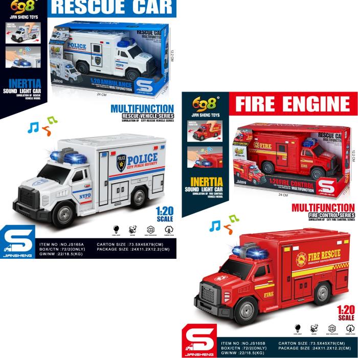 Auto 1:20 Emergency Policija I Vatrogasci Gqs222986/222987