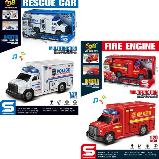 Auto 1:20 Emergency Policija I Vatrogasci Gqs222986/222987