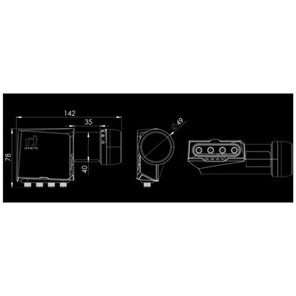 Inverto LNB Quattro, šum 0,2 dB, DVB-S2 ( HD - UHD ) - IDLP-QTL413-PREMU-OPN