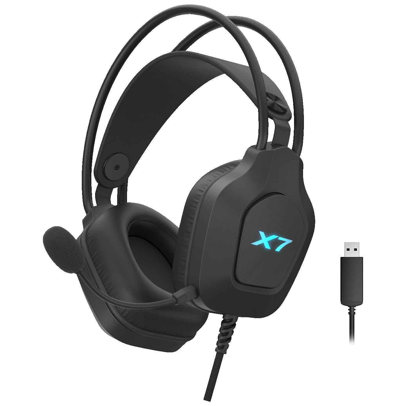 A4Tech Slušalice sa mikrofonom, gaming, USB, LED - A4-XH-200 X7 Black