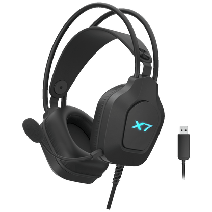 A4Tech Slušalice sa mikrofonom, gaming, USB, LED - A4-XH-200 X7 Black