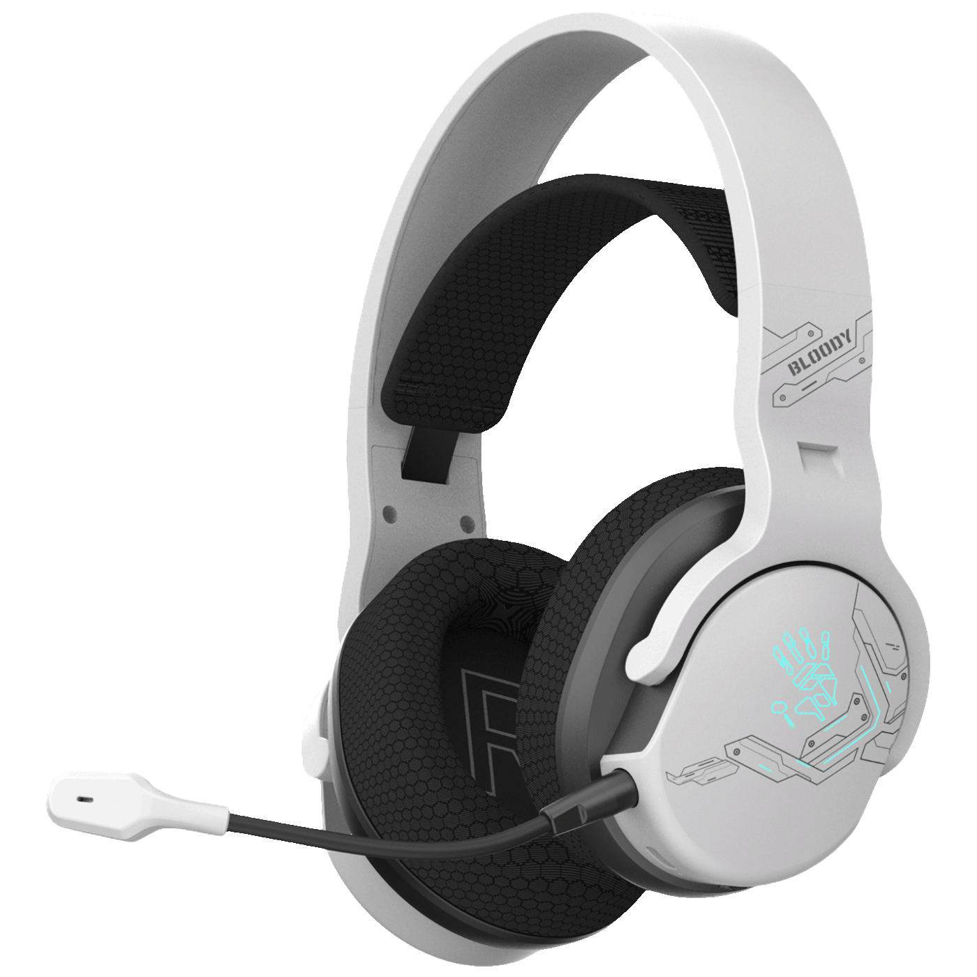 Bloody Bežične/žične slušalice sa mikrofonom,gaming, RGB - A4-GR370, White