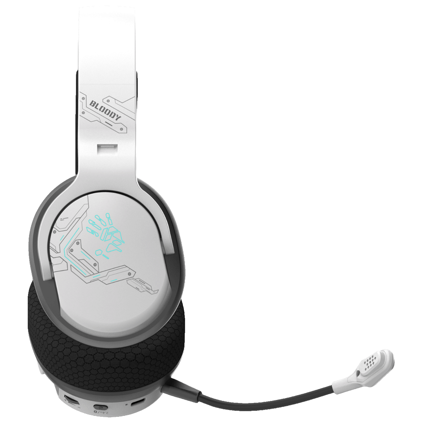 Bloody Bežične/žične slušalice sa mikrofonom,gaming, RGB - A4-GR370, White