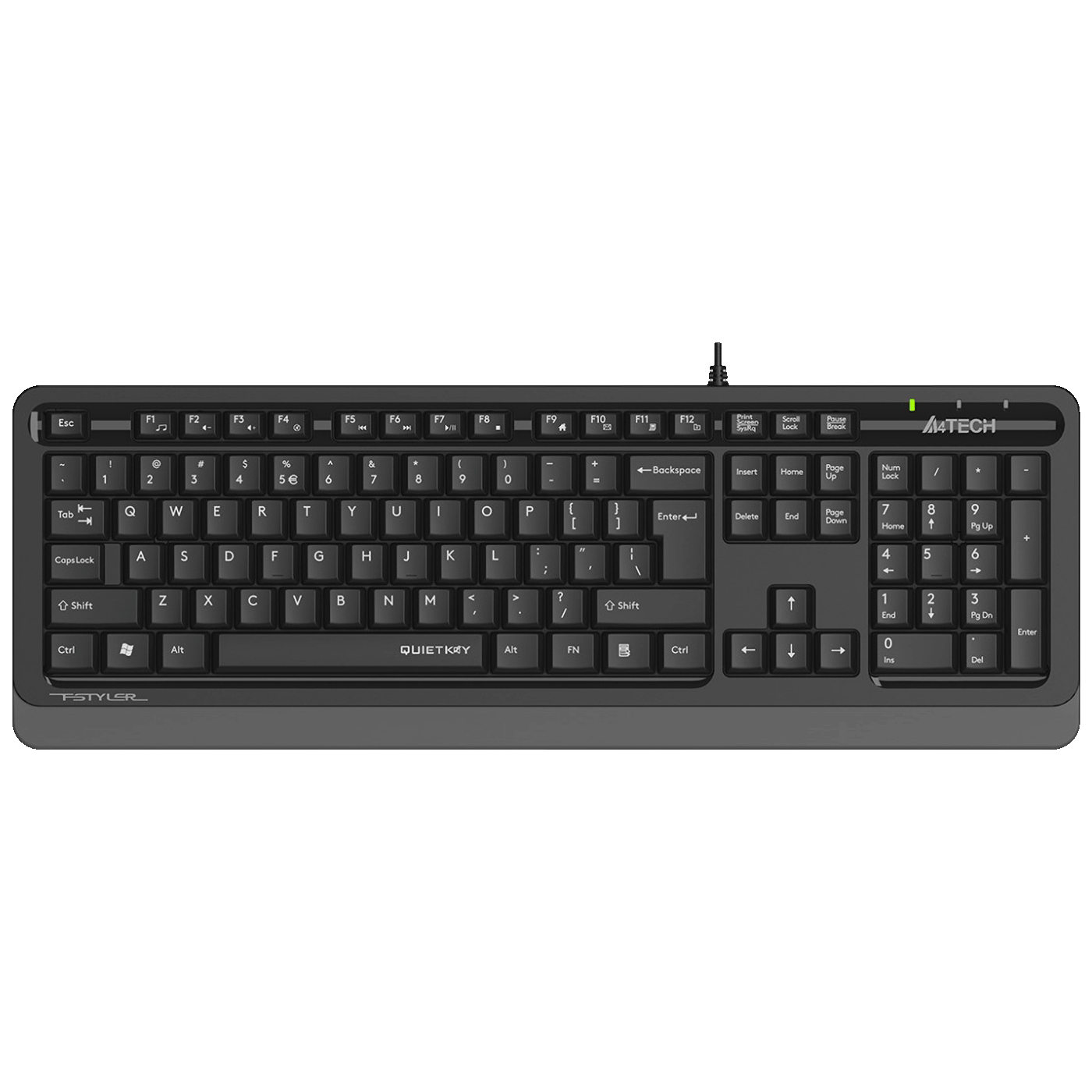 A4Tech Tastatura multimedijalna, USB, vodootporna - A4-FK10 US GREY