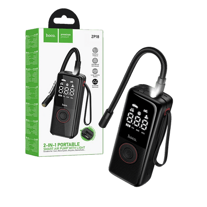 hoco memory Kompresor, pametni, sa svjetlom, 3 bar, 4000 mAh - ZP18