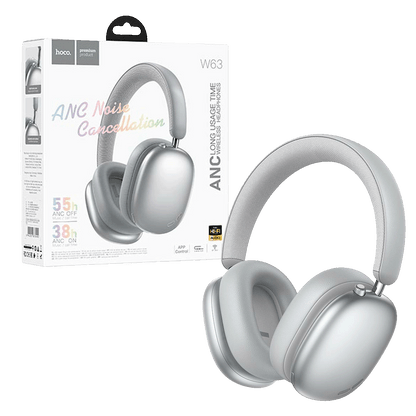 hoco. Bežične slušalice, Bluetooth, ANC - W63 Silver