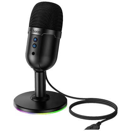 hoco. Mikrofon, stolni, RGB, USB - L25