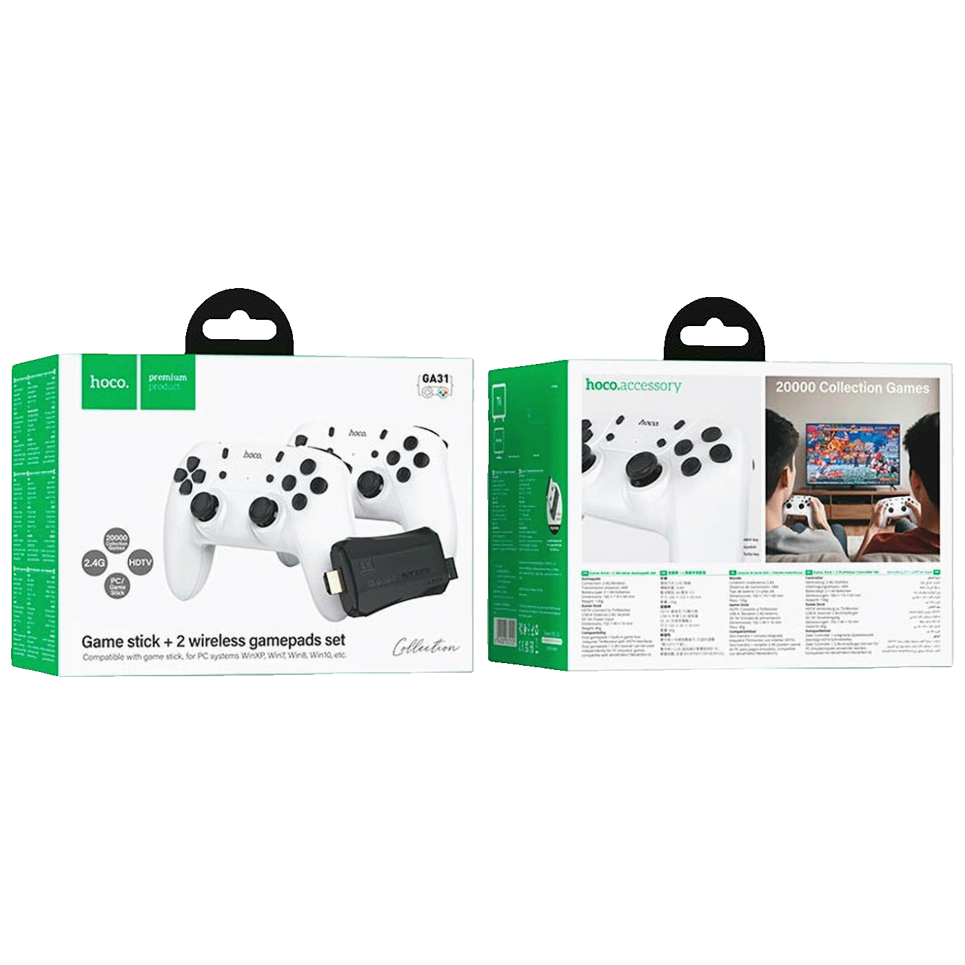 hoco. Igraća konzola Game Stick sa 2 bežična kontrolera - GA31