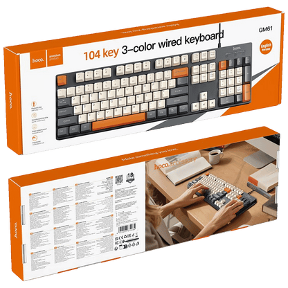 hoco. Tastatura, 104 tipke u 3 boje, USB - GM61