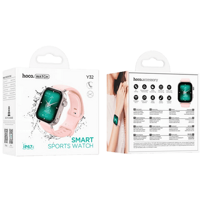 hoco. Pametni sat, 1.75" ekran, Bluetooth, IP67 - Y32 Pink