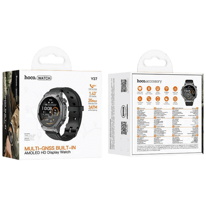 hoco. Pametni sat, 1.43" AMOLED, Bluetooth, GPS, 3ATM - Y37