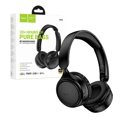 hoco. Slušalice bežične, Bluetooth / AUX - W66 Black