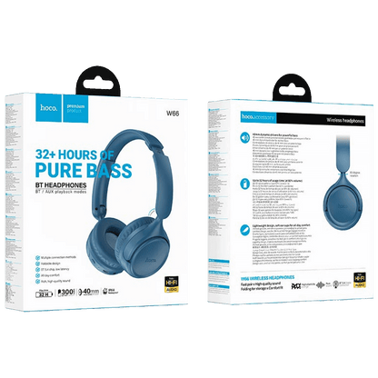 hoco. Slušalice bežične, Bluetooth / AUX - W66 Blue