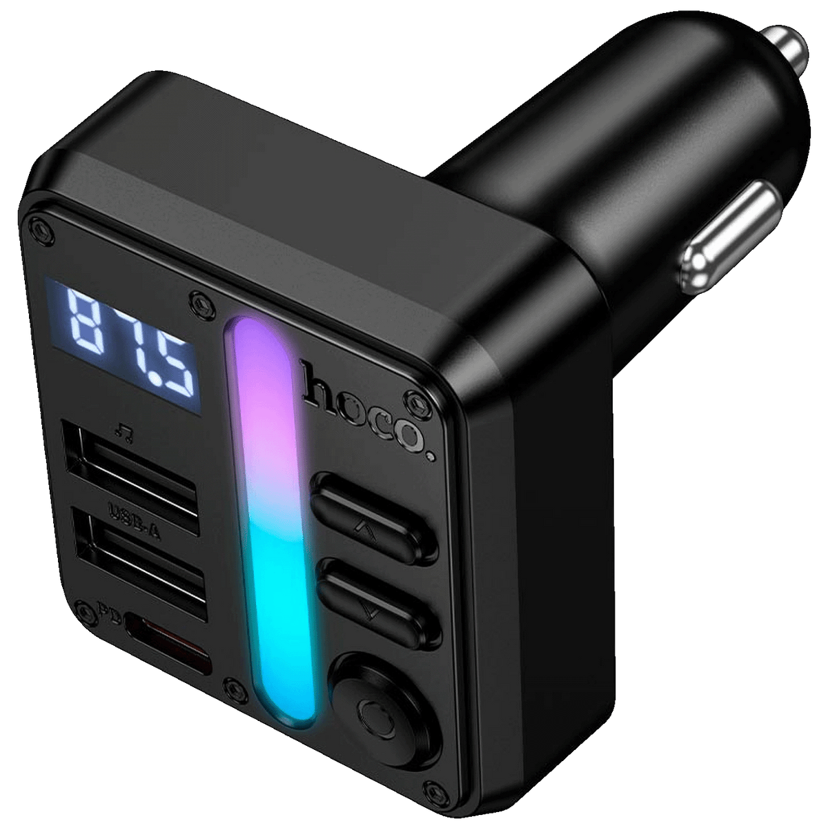 hoco. FM modulator, Bluetooth, 12V/24V, 2xUSB-A, 1xUSB-C, PD/QC - E89