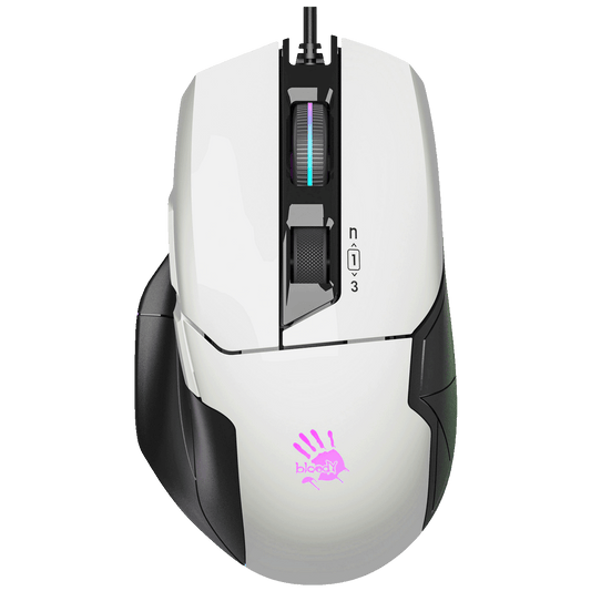 Bloody Miš optički, gaming, 10.000 dpi, RGB, USB - A4-W70 MAX PANDA WHITE