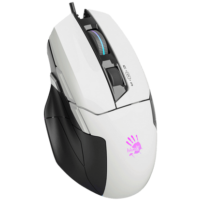 Bloody Miš optički, gaming, 10.000 dpi, RGB, USB - A4-W70 MAX PANDA WHITE