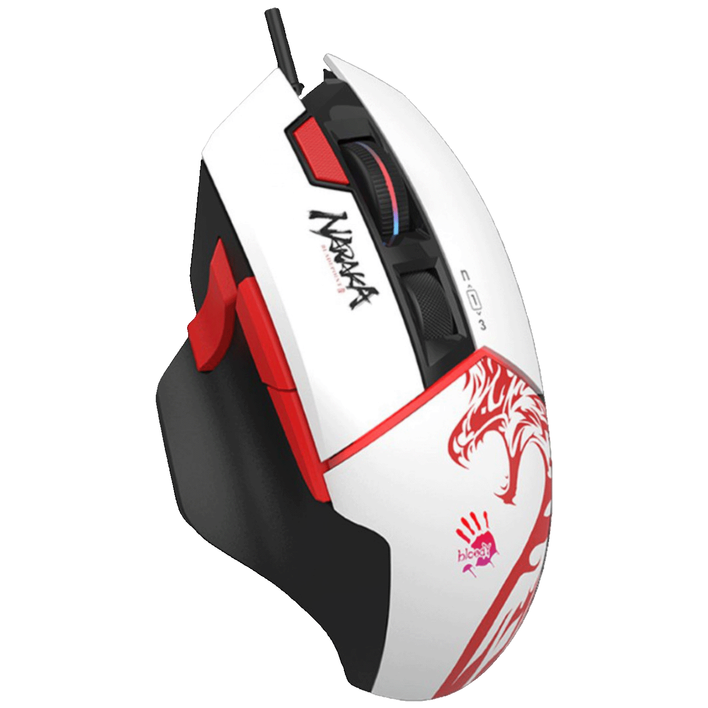 Bloody Miš optički, gaming, 20.000 CPI, RGB, USB - A4-W95 ULTRA NARAKA