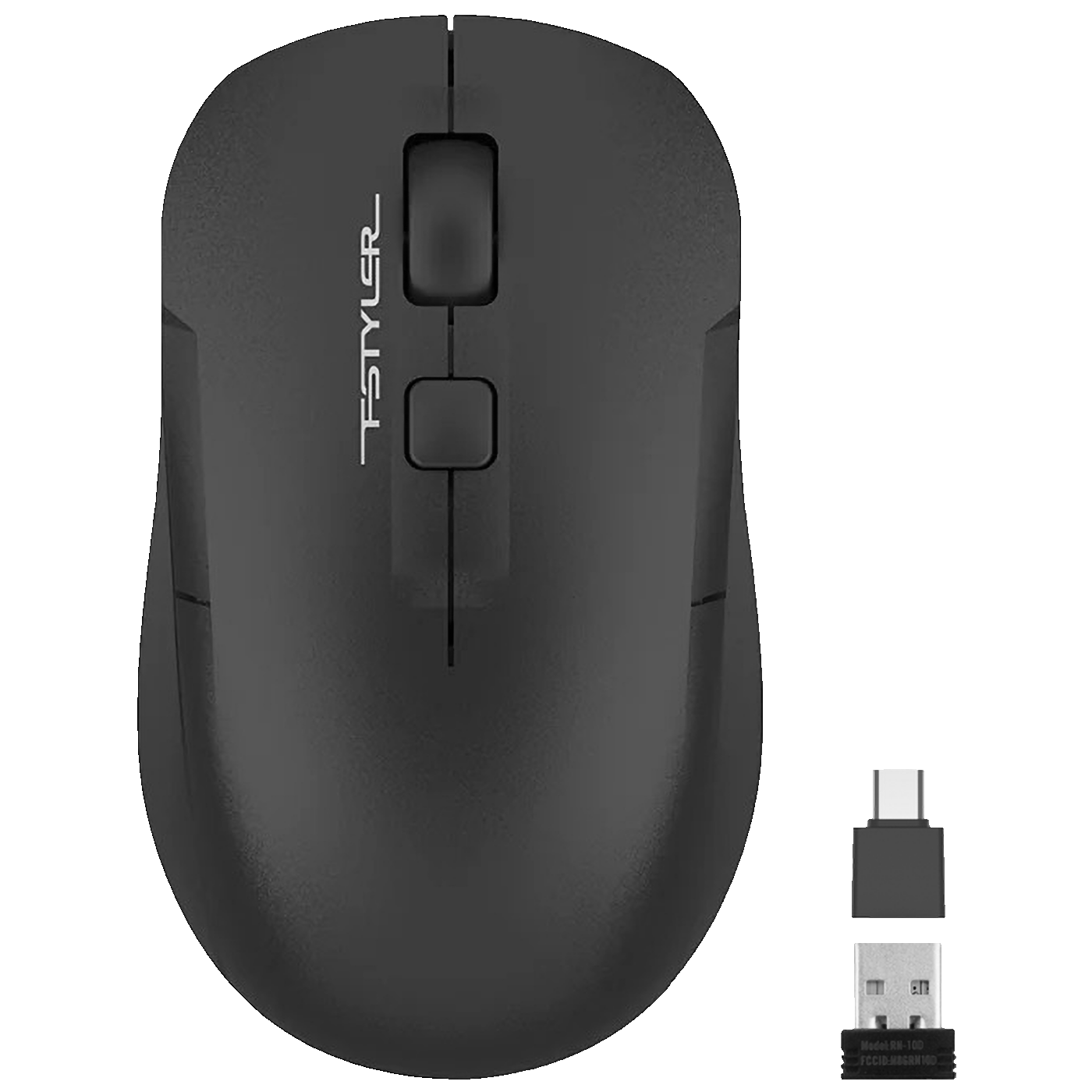 A4Tech Bežični miš, Desk + Air, 1200 dpi, USB nano prijemnik - A4-FG16C Air BLACK Fstyler