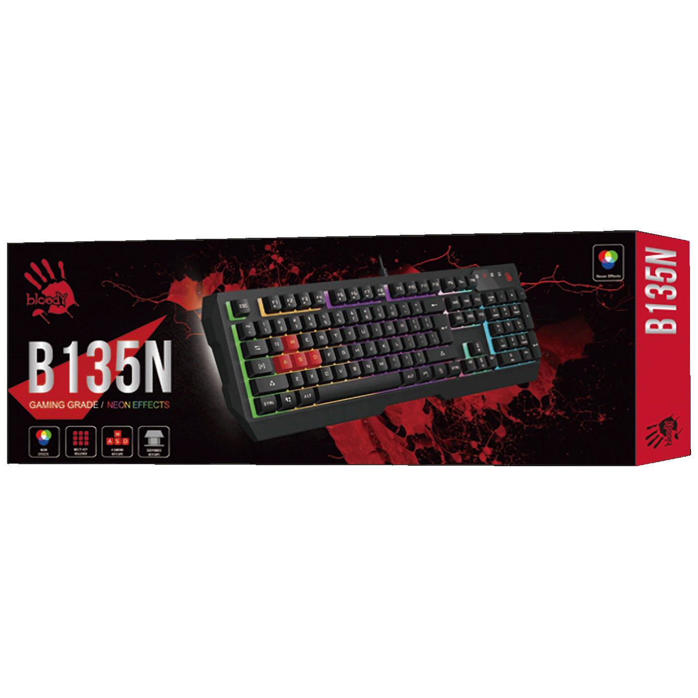 Bloody Tastatura sa Neon LED osvjetljenjem, gaming, USB - A4-B135N
