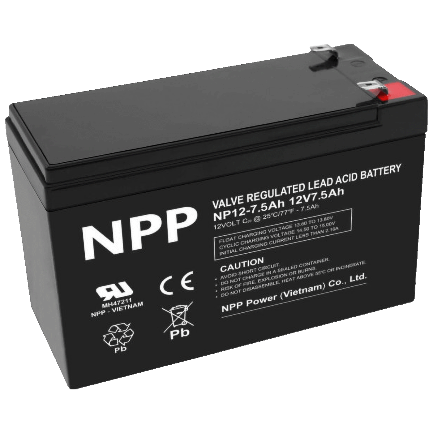 NPP Baterija akumulatorska, 12V / 7.5Ah - NPP NP12V-7.5Ah