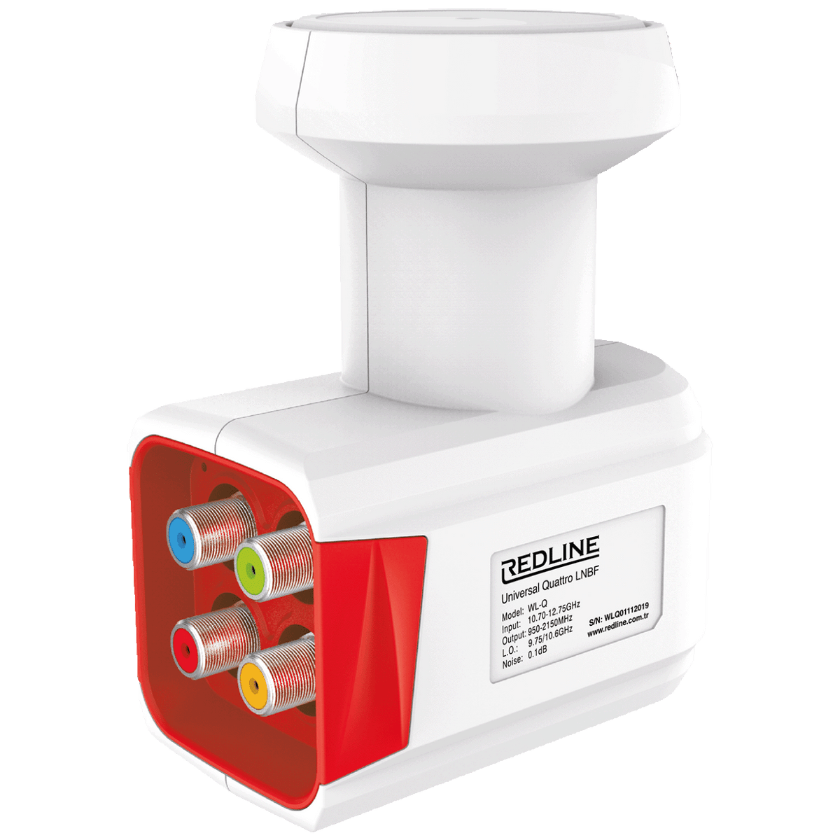 REDLINE LNB Quattro, šum 0,1 dB, DVB-S2 ( HD - UHD ) - WL-Q QUATTRO