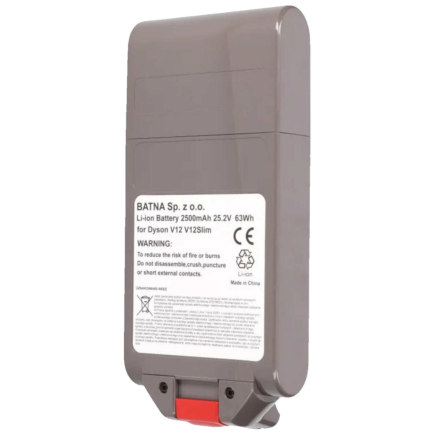 Extralink Baterija za Dyson V12 usisavač, 25.2V 2500mAh - DYSON Battery, V12 25.2V 2500mAh