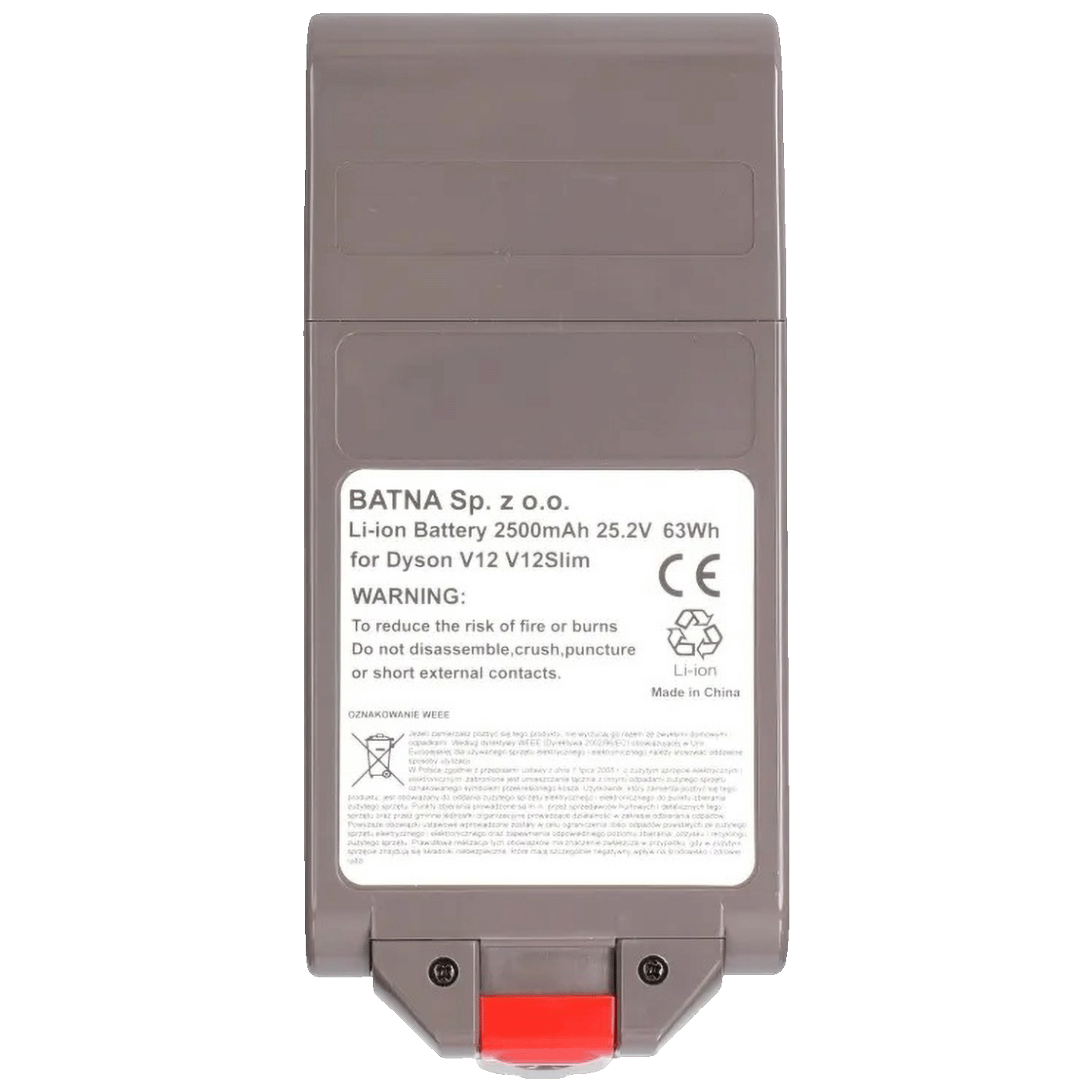 Extralink Baterija za Dyson V12 usisavač, 25.2V 2500mAh - DYSON Battery, V12 25.2V 2500mAh