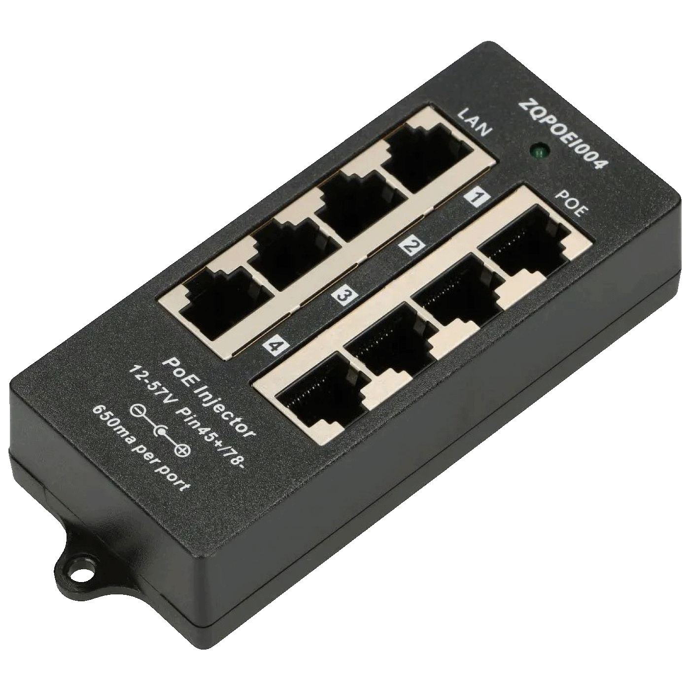Extralink PoE Injector sa 4 100Mb/s RJ45 porta, pasivni - 4 Port PoE Injector