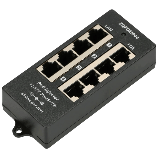Extralink PoE Injector sa 4 100Mb/s RJ45 porta, pasivni - 4 Port PoE Injector