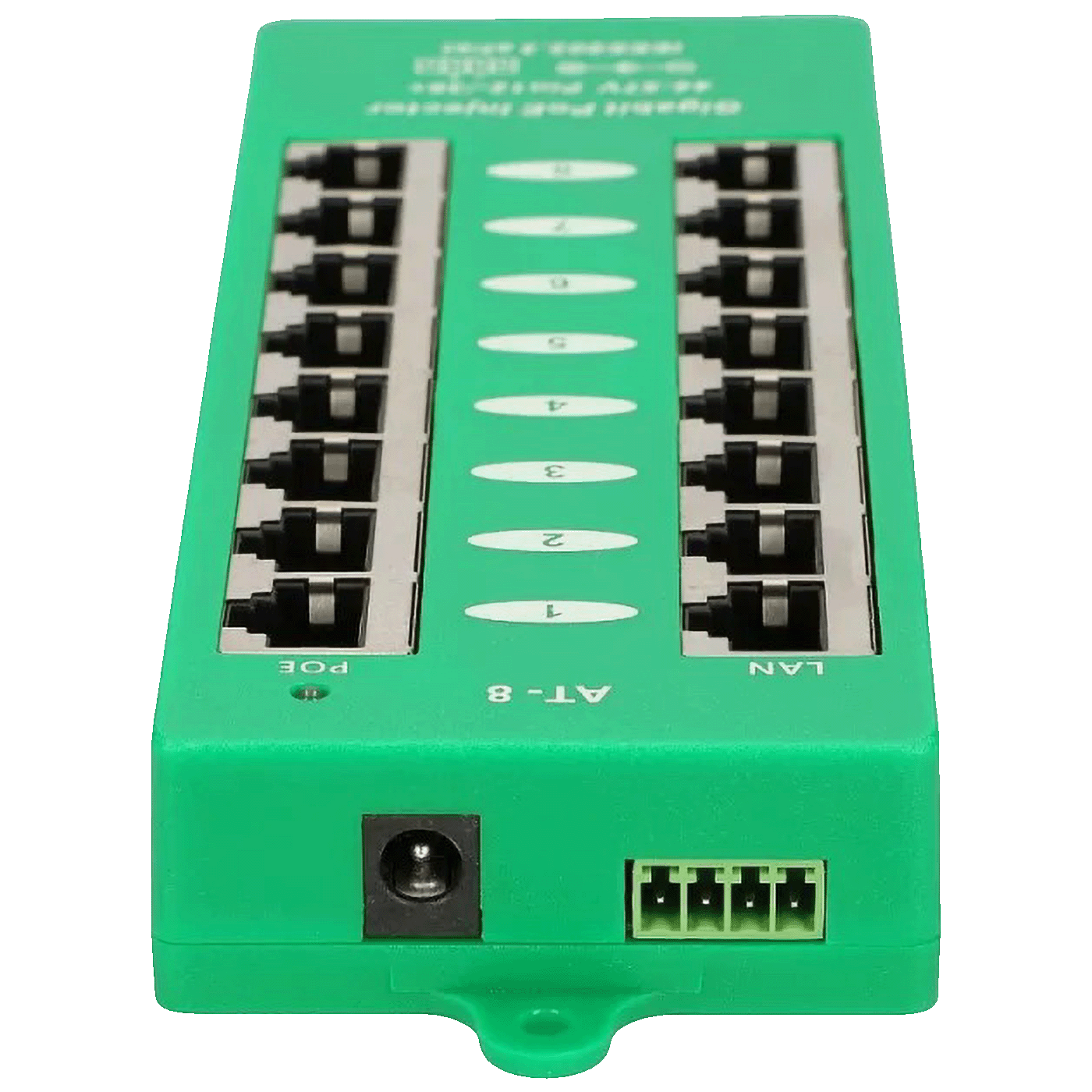 Extralink PoE Injector sa 8 Gigabit 802.3at/af porta, Mode A, aktivni - 8 Port Gigabit PoE Injector
