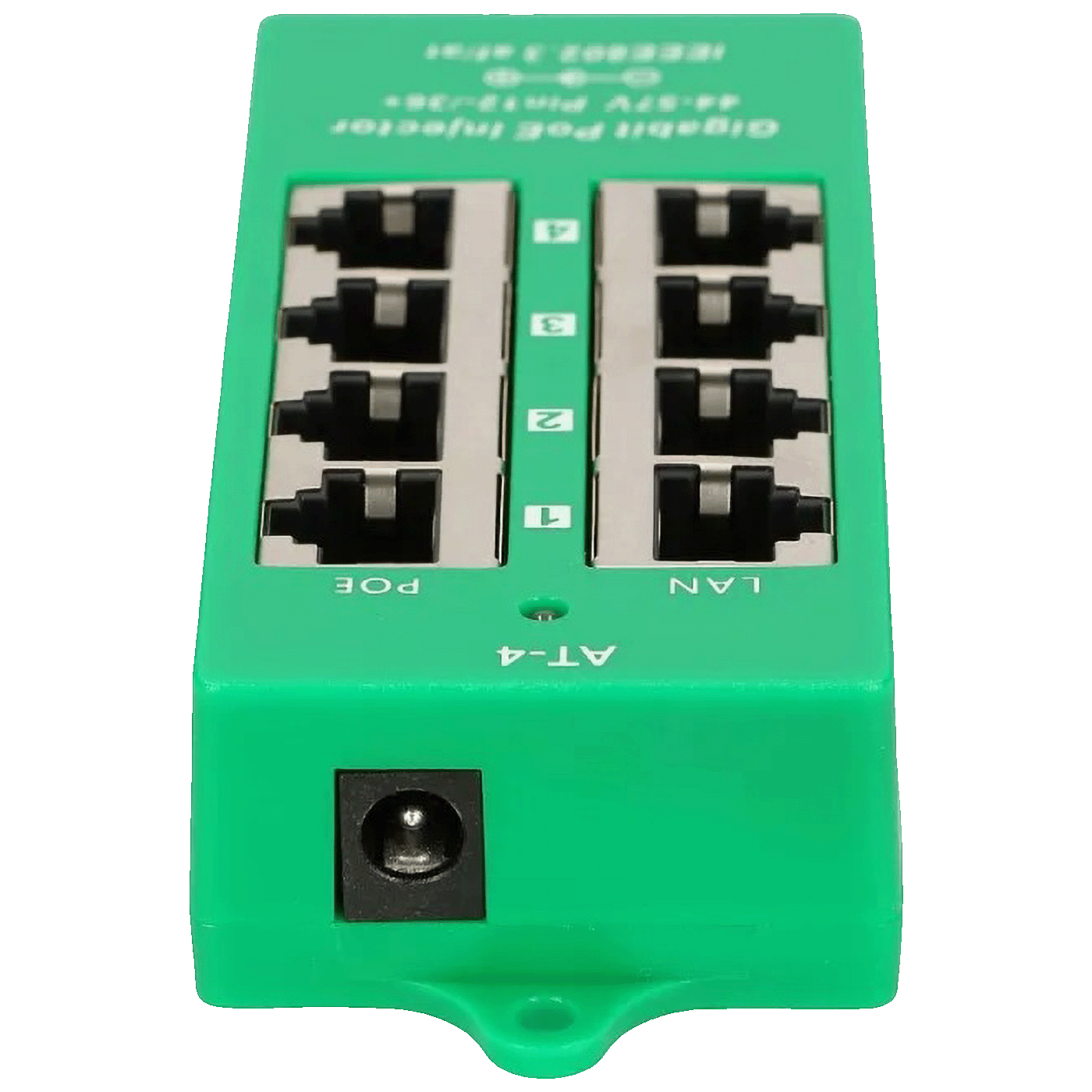 Extralink PoE Injector sa 4 Gigabit 802.3at/af porta, Mode A, aktivni - 4 Port Gigabit PoE Injector