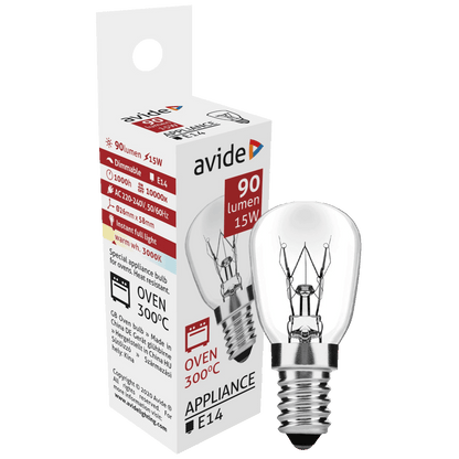 Avide Sijalica za pećnicu, 15W, E14, 3000K, 300 °C, IP20 - Oven 300 °C bulb 15W E14