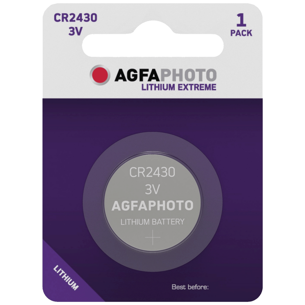AgfaPhoto Baterija litijska, CR2430, 3 V, dugmasta, blister 1 kom - CR2430 B1