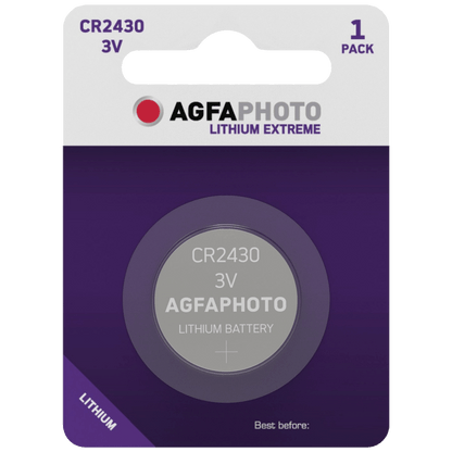 AgfaPhoto Baterija litijska, CR2430, 3 V, dugmasta, blister 1 kom - CR2430 B1