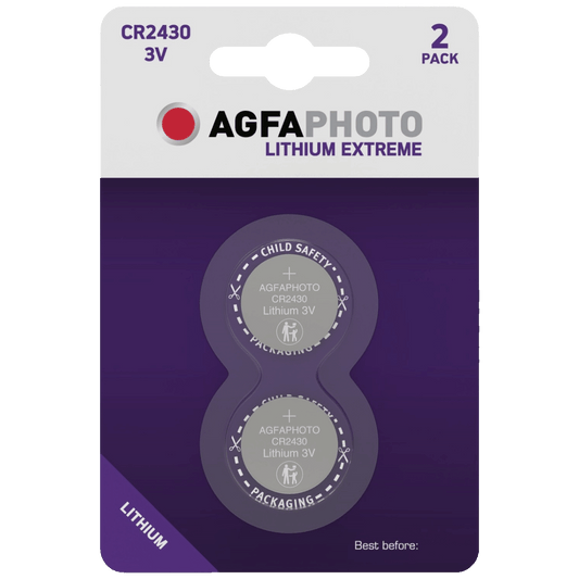 AgfaPhoto Baterija litijska, CR2430, 3 V, dugmasta, blister 2 kom - CR2430 B2