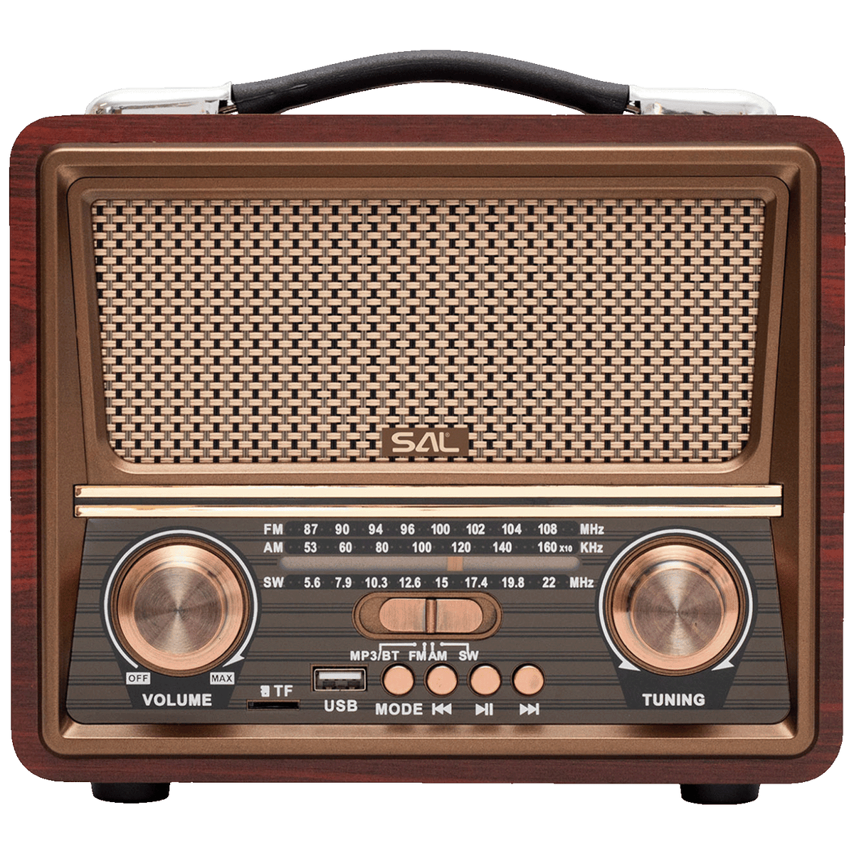 SAL Retro radio + BT bežični zvučnik, FM, MP3, USB/microSD - RRT22
